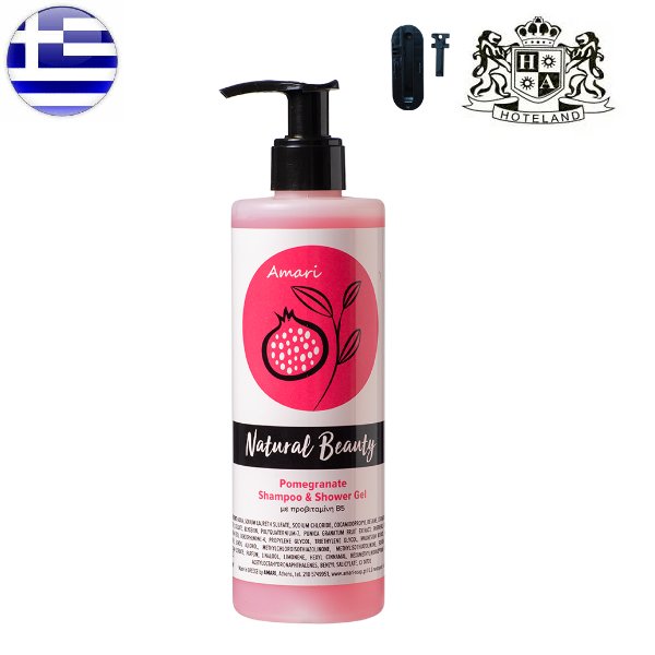 NATURAL BEAUTY Shampoo & Shower Gel/Σαμπουαν & Αφρολουτρο μαζι (2in1) 300ml με αντλια (20 Μπουκ/Κιβ) ΕΛΛΗΝΙΚΟ ΠΡΟΙΟΝ