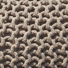 Alternative view of Pouffe CONRAD Cotton Macrame 200 x 200 x 45cm SAND