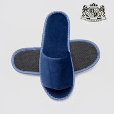 ΒΕΛΟΥΔΟ DELUXE BLUE NAVY-Ανοικτες Παντόφλες Με Aντιολησθητικο Πατο (UNISEX 29,00cm) (Διαφανο Οικολογικο Σακουλακι Ανα Ζευγος)