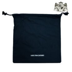 COTTON-BLACK/τσάντα για ισιωτικη πρεσα μαλλιων σε σχήμα πουγκί με διαστασεις (36 x 36cm) - MADE IN ITALY