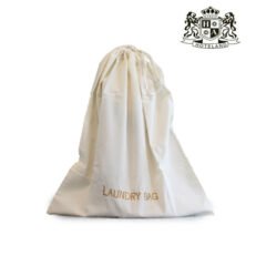 LAUNDRY BAGS Eco Cotton-Συγκομιδης απλυτων eco friendly 100% cotton NATURAL σε σχημα πουγκι με κορδονια και κεντημενη φραση ''LAUNDRY BAG'' (size 40 x 60)- (200 Τεμ/Κιβ)