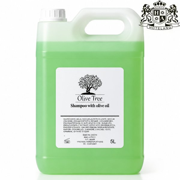 OLIVE TREE Σαμπουάν/Shampoo σε μπετονι-κανιστρο 5 LT (5.000ml) με άρωμα ελαιόλαδου (2 τμχ/κιβώτιο)