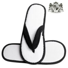 SIEΝA flip flop stripe-Βελουδινες Αντιολισθητικες Σαγιοναρες (UNISEX 28,50cm) με ενισχυμενο πατο & λουρακια (Διαφανο Οικολογικο Σακουλακι Ανα Ζευγος)