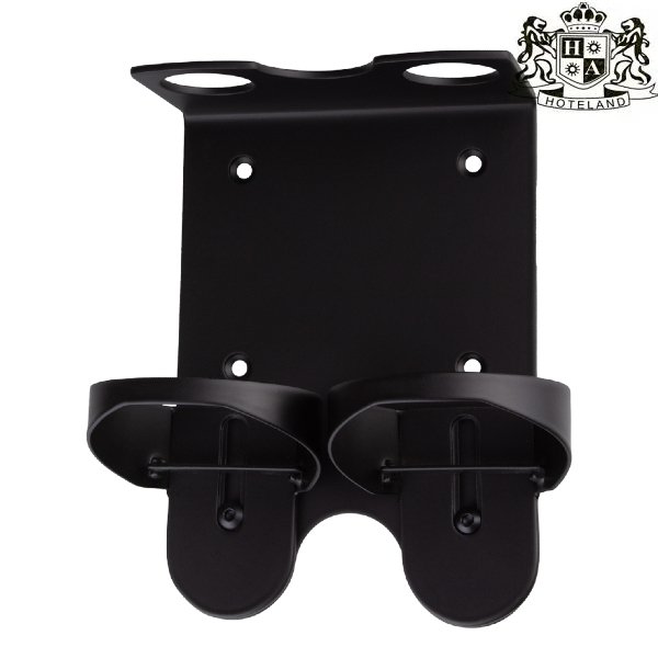 INOX (304 STEEL) Διπλη Βαση dispenser BLACK για τις σειρες καλλυντικων MYTHIC OLEA-LE MIEL-BOTANICA-LUXURIUS