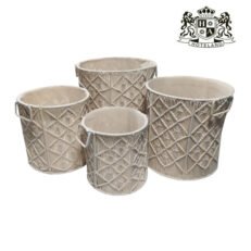 BOHO natural MACRAME ROOM BASKETS-100% Cotton Χειροποιητα βοηθητικα δωματιου (25 × 25cm) (30 × 30cm) (35 × 35cm) (40 × 40cm)
