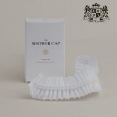 WHITE LUXURY ACCESSORIES/ΣΚΟΥΦΑΚΙΑ ΜΠΑΝΙΟΥ σε αδιαβροχο χαρτινο κουτι πολυτελειας (οικολογικη συσκευασια BIODEGRADABLE 0% zero waste) (250 Τεμ/Κιβ)