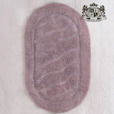 OVAL XAΛΑΚΙΑ ΜΠΑΝΙΟΥ-ΑΠΑΛΟ ΜΩΒ 100% COTTON Mε Πλουσιο Πελλος (0,50 X 0,80cm)