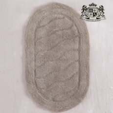 OVAL XAΛΑΚΙΑ ΜΠΑΝΙΟΥ-ΜΠΕΖ 100% COTTON Mε Πλουσιο Πελλος (0,50 X 0,80cm)