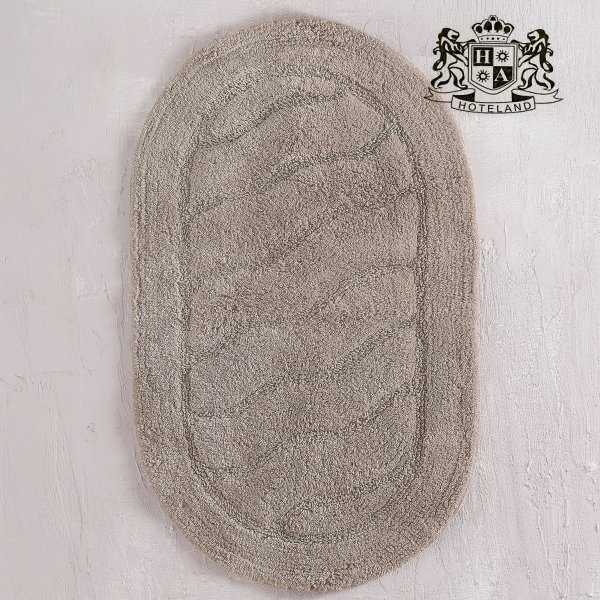 OVAL XAΛΑΚΙΑ ΜΠΑΝΙΟΥ-ΜΠΕΖ 100% COTTON Mε Πλουσιο Πελλος (0,50 X 0,80cm)