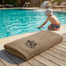 PREMIUM MOCCA 50-Πετσετες πισινας 500gsm ανεξιτηλες (Διαστασεις 80 x 195)! (VAT=ANTIUV & ANTIHLORE στους 90′ C)