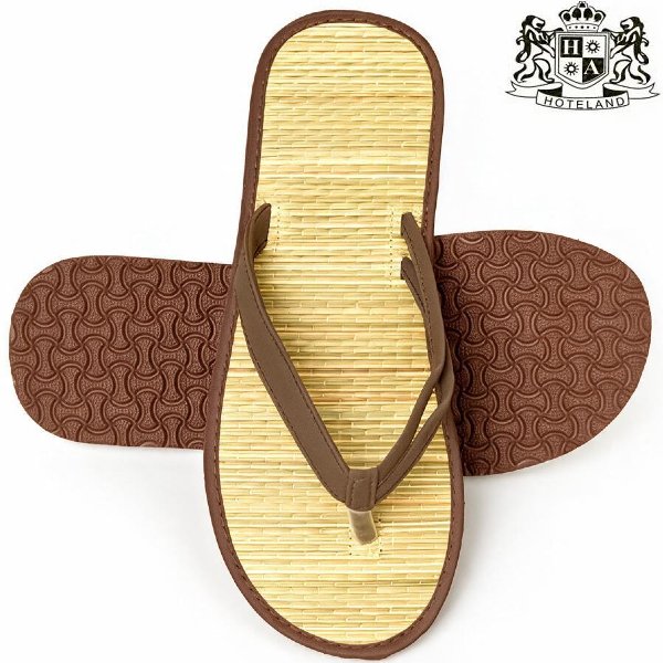 BAMBOO SANDAL Flip-Flop ANTIBACTERIAL (WOMAN SIZE 26,50cm) antislip αντιολισθητικη σαγιοναρα απο BAMBOO με εξωτερικο διπλο πατο 5mm (Aνα Ζευγος Με Kαρτελακι Loop-Pin) (130 Zευγη/Κιβ)