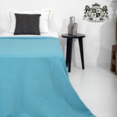 Alternative view of ECONOMY SKY BLUE-Κουβέρτα 100% COTTON Πικέ (Mικρης Βαφλας) ΜΟΝΗ (1,70 x 2,50m)