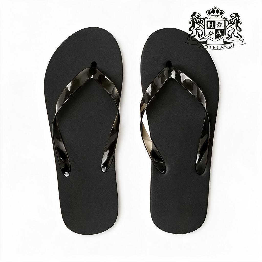 BEACH FLIP-FLOP antislip απο ΡΕ (UNISEX SIZE 29,00cm) αντιολισθητικη σαγιοναρα χρωμα black ( Με διαφανα λουρακια) (ΠΑΧΟΣ ΣΟΛΑΣ 15mm) (Aνα Ζευγος Με Kαρτελακι Loop-Pin) (100 Zευγη/Κιβ)