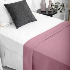 Alternative view of ECONOMY DUSTY PINK-Κουβέρτα 100% COTTON Πικέ (Mικρης Βαφλας) ΜΟΝΗ (1,70 x 2,50m)