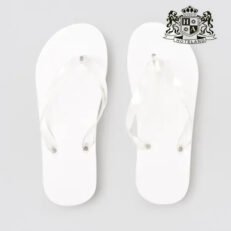 BEACH FLIP-FLOP antislip (WOMAN SIZE 26,60cm) αντιολισθητικη σαγιοναρα χρωμα white (Με διαφανα λουρακια) PE 15mm (Aνα Ζευγος Με Kαρτελακι Loop-Pin)