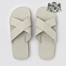 CROSS WELLNESS GRAY (WOMAN SIZE 26,00cm) antislip αντιολισθητικη παντοφλα με εξωτερικο διπλο πατο 15mm (100 Zευγη/Κιβ) (Aνα Ζευγος Με Kαρτελακι Loop-Pin)