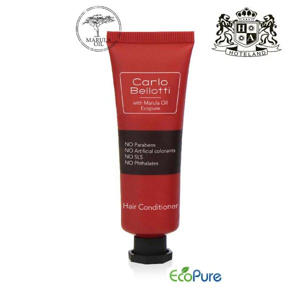 CARLO BELLOTI Hair Conditioner 30ml-Μαλλακτικη Κρεμα Μαλλιων σε πολυτελες σωληναριο 30ml διαθετει πολυγωνο καπακι ασφαλειας εμπλουτισμενο με άρωμα από έλαια του δέντρου MARULA OIL 100 % recyclable/biodegradable (200 Τεμαχια/Κιβωτιο)