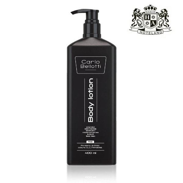 CARLO BELLOTI Hand & Body Lotion 400ml-Ενυδατικη Κρεμα Χεριων & Σωματος σε πολυτελες ΕΠΑΝΑΓΕΜΙΖΟΜΕΝΟ μπουκαλι με αντλια εμπλουτισμενο με άρωμα από έλαια του δέντρου MARULA OIL 100 % recyclable/biodegradable (10 Τεμαχια/Κιβωτιο)
