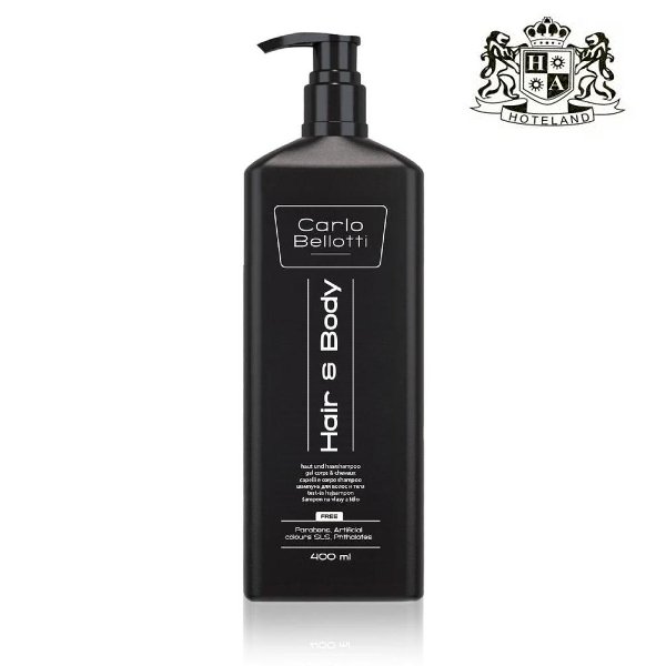 CARLO BELLOTI Hair & Body (2 in1) 400ml-Σαμπουαν & Aφρολουτρο Μαζι (2σε1) σε πολυτελες ΕΠΑΝΑΓΕΜΙΖΟΜΕΝΟ μπουκαλι με αντλια εμπλουτισμενο με άρωμα από έλαια του δέντρου MARULA OIL 100 % recyclable/biodegradable (10 Τεμαχια/Κιβωτιο)
