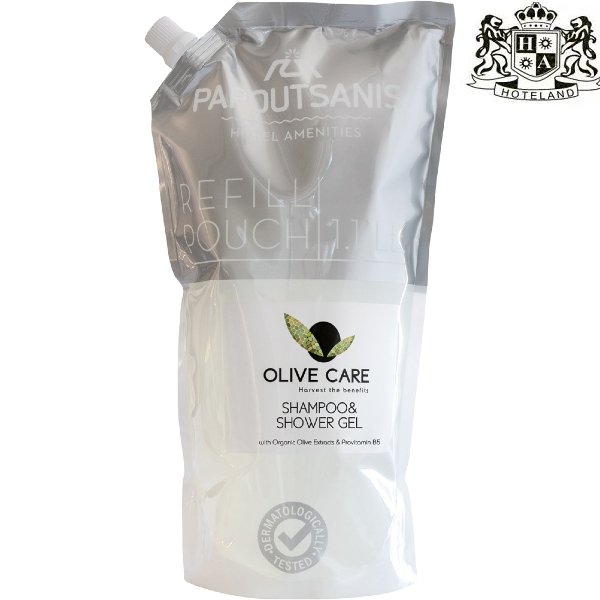 OLIVE CARE Σαμπουάν & Αφρόλουτρο MAZI (2in1),ANTΑΛΛΑΚΤΙΚΟ REFILL σε σακουλακι 1100ml