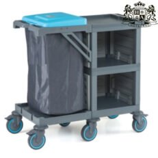 HOUSEKEEPING CART 250 - Τρόλεϊ καμαριέρας Γκρι Σταθερο Bαρέου τύπου ανοιχτο μπροστα (0,53 x 1,05 x 1,07m)