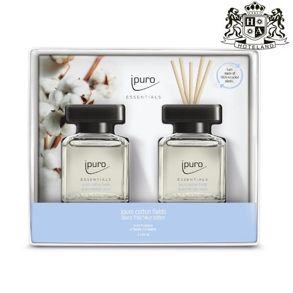 ΑLDA ESSENTIALS CLEAN COTTON-Αρωματικό χώρου ΣΕ ΔΙΠΛΗ ΣΥΣΚΕΥΑΣΙΑ με BAMBOO STICKS & αρωμα Kαθαρου Βαμβακιου (2 X 50ml/2-3 ΜΗΝΕΣ Διαρκεια)