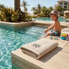 PREMIUM SAND-BEIGE 50-Πετσετες πισινας 500gsm ανεξιτηλες (Διαστασεις 80 x 195)! (VAT=ANTIUV & ANTIHLORE στους 90′ C)
