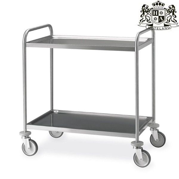 MC-1400C ΙΝΟΧ AISI #304 Trolley Service από ανοξείδωτο χάλυβα Mε 2 Ραφια (50 x 80cm) (Διαστασεις 89x59x95 h)