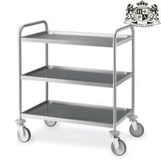 MC-1405C ΙΝΟΧ AISI #304 Trolley Service από ανοξείδωτο χάλυβα Mε 3 Ραφια (50 x 80cm) (Διαστασεις 89x59x95 h)