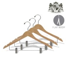 Alternative view of ΚΡΕΜΑΣΤΡΑ KΛΑΣΣΙΚΗ ΞΥΛΙNΗ flat body απο σφενδαμο χρωματος Natural Wood μεταλλικη και extra αντιολισθητικα κλιπς με επενδυση καουτσουκ (44,50 x 21,50 x 1,2cm) (48 Τεμ/Κιβ)