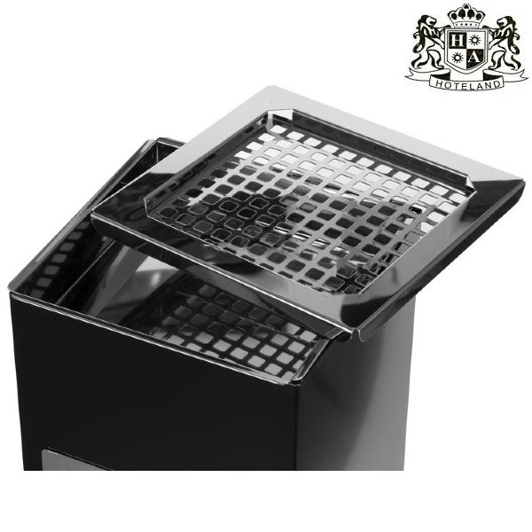 Trash bin with ashtray Mirage,black-Kαδος σκουπιδιων μαυρος με σταχτοδοχειο μαζι υψους 65,00cm - Image 2