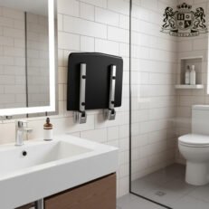 Alternative view of Folding shower seat I., black-Επιτοιχιο Πτυσσόμενο κάθισμα ντους βαρεου τυπου (120 kg)