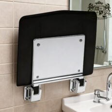 Alternative view of Folding shower seat I., black-Επιτοιχιο Πτυσσόμενο κάθισμα ντους βαρεου τυπου ENΙΣΧΥΜΕΝΟ (180 kg)