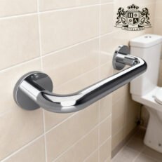 Alternative view of Grab rail 400 mm, shiny stainless steel-Επιτοιχια Χειρολαβη στήριξης μηκους 40cm κατασκευασμενη απο γυαλιστερό ανοξείδωτο ατσάλι βαρεου τυπου (120 kg)