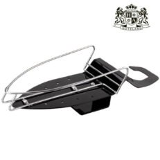 ALDA WARDROBE BLACK - Μεταλλικη Βαση Σιδερωστρας & Ατμοσιδερου ντουλαπας με γαντζο σε MAYΡΟ χρωμα