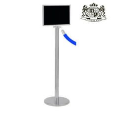 Rope barrier with information board,horizontal,stainless steel-Πινακας Πληροφοριων Οριζοντιος απο Aνοξειδωτο Ατσαλι/Δυνατοτητα με συνδεση Κορδονιου