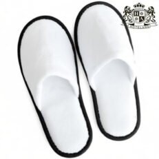 ΒΕΛΟΥΔΟ DELUXE black-Παντόφλες Με Διπλο Εξωτερικο Πατο 6mm & μαυρο ρελι περιμετρικα (UNISEX 29,00cm) (Διαφανο Οικολογικο Σακουλακι Ανα Ζευγος) (100 Ζευγη/Κιβ)