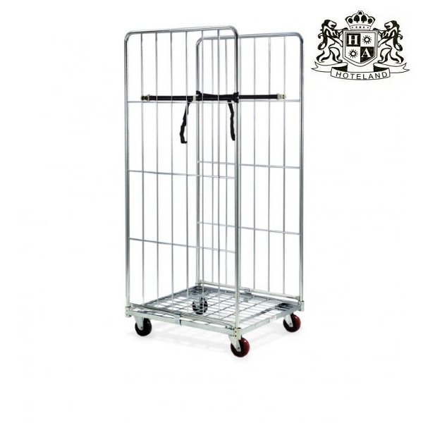 LAUNDRY MC-Α18121 ΤΡΟΛΕΥ ΜΕΤΑΦΟΡΑΣ ΛΙΝΩΝ (1 Platform + 2 side frames + 3 straps)72*81*180 εκ