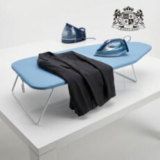 Alternative view of CORBY HOTEL MINI sky blue - Σιδερώστρα TΡΑΠΕΖΙΟΥ πτυσομενη βοηθητικη από υλικο ανθρακίτη με λευκο σκελετο  (75,00 x 36,00 x 16,5cm)