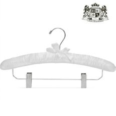 ΚΡΕΜΑΣΤΡΕΣ SATIN WHITE-Αντιολισθητικη Με μεσαια ραβδο και extra κλιπς κοστουμιου-φουστας-εσωρουχων Mηκος 38,50cm-Παχος 3cm-Υψος 20cm (48 Τεμ/Κιβ)