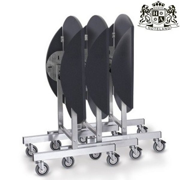 MC-110490N Πτυσσόμενo Room Service Tραπεζι ροτoντα Q 0,90 με 2 φρενα (Διαθετει υποδοχη για θερμοθαλαμο) - Image 2