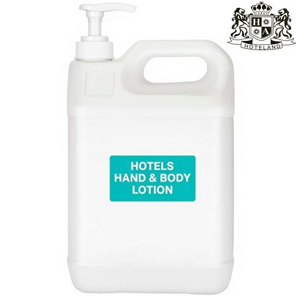 HOTELAND Hand & Body Lotion/Eνυδατικη Κρεμα Χεριων & Σωματος σε Κανιστρο 5L (2 Tεμ/Κιβ) (Διαθετει Αντλια για ευκολη μεταγγιση του καλλυντικου)