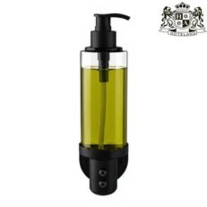 BLACK UNO (304 STEEL) Μονη Βαση dispenser BLACK matt ME ΔΙΑΦΑΝΟ ΜΠΟΥΚΑΛΙ ΑΝΤΛΙΑΣ για τη σειρα καλλυντικων GREEK MYTHIC OLEA