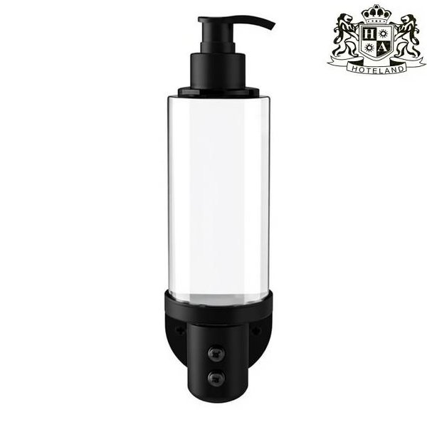 BLACK UNO (304 STEEL) Μονη Βαση dispenser BLACK matt ME ΔΙΑΦΑΝΟ ΜΠΟΥΚΑΛΙ ΑΝΤΛΙΑΣ για τη σειρα καλλυντικων GREEK MYTHIC OLEA - Image 2