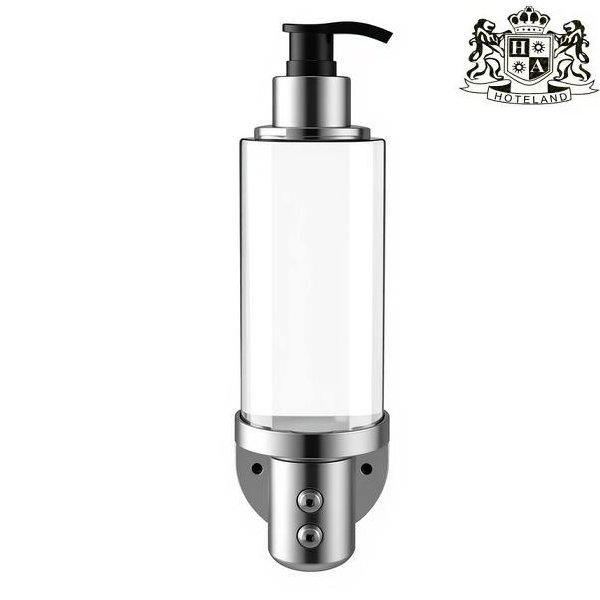 INOX UNO (304 STEEL) Μονη Βαση dispenser INOX matt ME ΔΙΑΦΑΝΟ ΜΠΟΥΚΑΛΙ ΑΝΤΛΙΑΣ για τη σειρα καλλυντικων GREEK MYTHIC OLEA - Image 2
