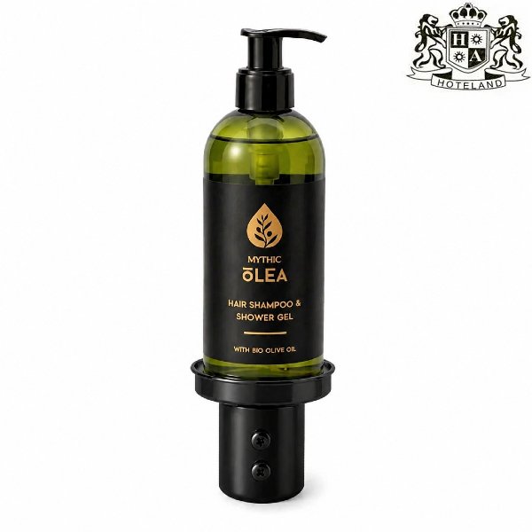 BLACK UNO (304 STEEL) Μονη Βαση dispenser BLACK matt για τη σειρα καλλυντικων GREEK MYTHIC OLEA