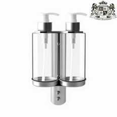 Alternative view of INOX UNO (304 STEEL) Διπλη Βαση dispenser INOX matt ME ΔΙΑΦΑΝΑ ΜΠΟΥΚΑΛΙΑ ΑΝΤΛΙΑΣ για τη σειρα καλλυντικων GREEK MYTHIC OLEA
