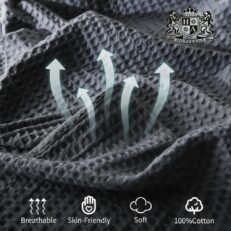 Alternative view of MADISON 80/20 ΣΚΟΥΡΟ ΓΚΡΙ Κουβέρτα 80% COTTON-20% MICRO Πικέ Πολυτελείας ΜΟΝΗ (1,60 x 2,40m)
