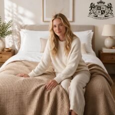 MADISON 80/20 MOKKA Κουβέρτα 80% COTTON-20% MICRO Πικέ Πολυτελείας ΜΟΝΗ (1,60 x 2,40m)