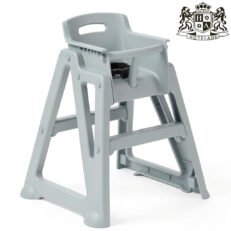 BAMBINO ABS - ΠΙΣΤΟΠΟΙΗΜΕΝΟ ΠΛΑΣΤΙΚΟ βαρεου τυπου επαγγελματικης χρησης παιδικο καρεκλακι σε γκρι χρωμα (ΑΝΤΙΒΑΚΤΗΡΙΑΚΟ) (στοιβαζομενο) (63.5 x 58.5 x 77cm)